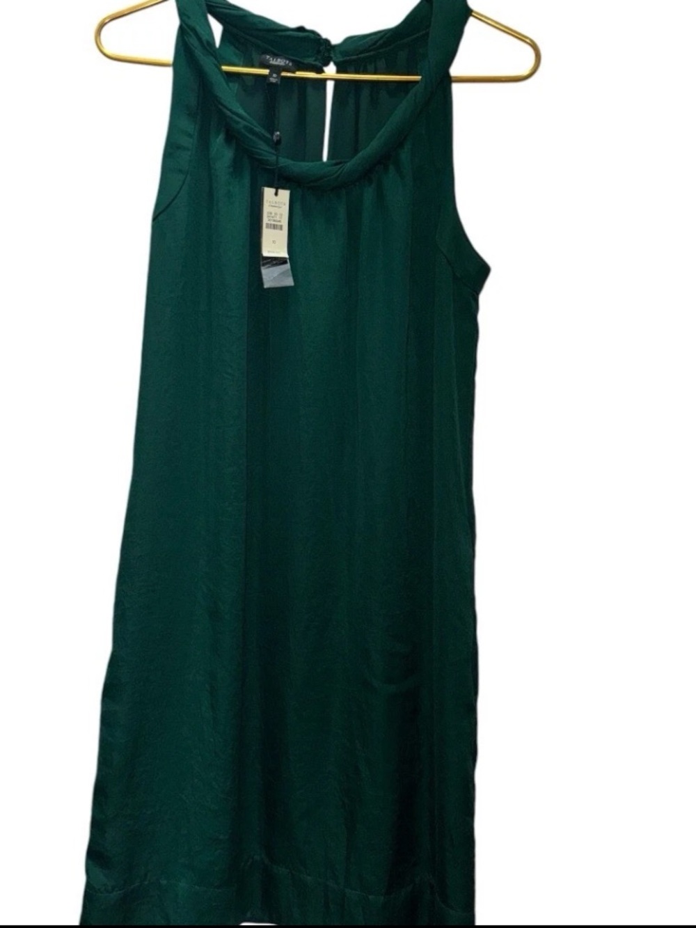 TALBOTS EMERALD GREEN SWING DRESS Pockets NWT Size 10